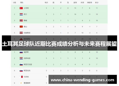 土耳其足球队近期比赛成绩分析与未来赛程展望