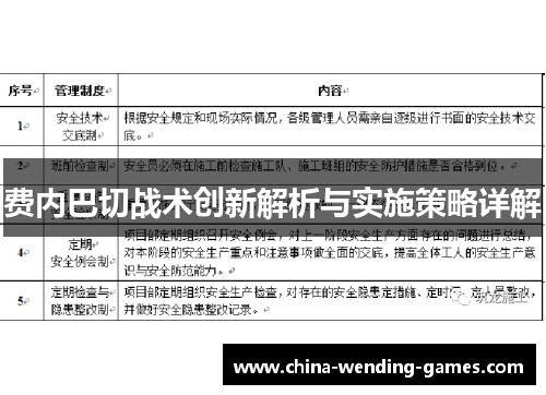 费内巴切战术创新解析与实施策略详解 费内巴切战术创新解析与实施策略详解