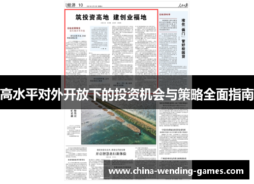 高水平对外开放下的投资机会与策略全面指南 高水平对外开放下的投资机会与策略全面指南